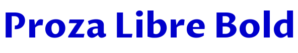 Proza Libre Bold 字体